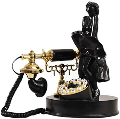 N/A טלפון עתיק, טלפון וינטג 'דיגיטלי קבוע קלאסי קלאסי רטרו קווי טלפון חוט עם אוזניות תלויות לעיצוב משרד