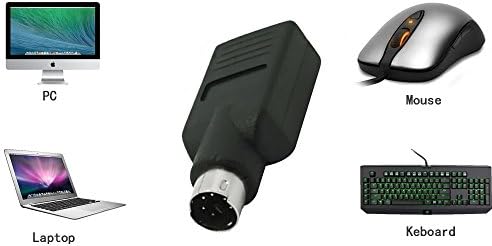 USB ל- PS2, COOSO USB2.1 נקבה ל- PS/2 מתאם זכר SY-USB-PS2, שחור/1 פאק