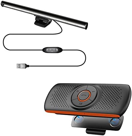 Skybess Wireless Bluetooth Car רמקול + מחשב נייד צג סרגל אור LED LED USB מנורת