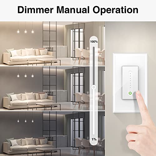 Smart Dimmer Switch 1pack, Smart Plug Struck Struck Wifi Surge Surge Protector 1pack
