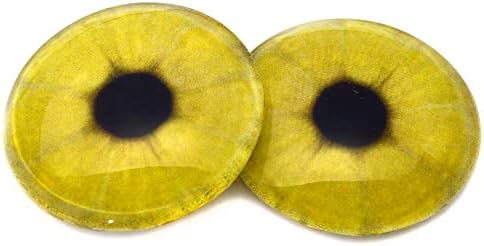 פרוסת לימון עיניים זכוכית - קבורוכונים בגודל כחול וחום לתליון להכנת תכשיטים עטופים תכשיטים דמויי פו