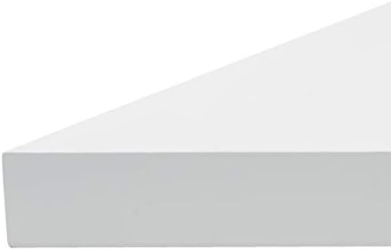 מדף פינת מלנקו שמנמן עץ ישר, לבן