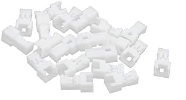 20 יחידות 1.25 ממ המגרש שורה אחת 2 מסופים עגינה מחבר פלסטיק מעטפת לבן (20 יחידות 1.25 ממ המגרש שורה