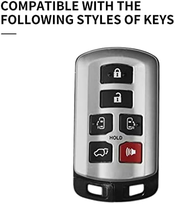 SK Custom Smart Key FOB Case Silver TPU כיסוי מגן תואם לטויוטה סיינה 2011 2012 2013 2014 2015 2017