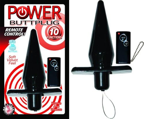 Nasstoys Power Plug 10 פונקציה w/שלט רחוק - שחור