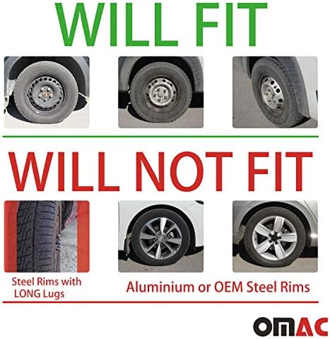 OMAC HubCaps 16 אינץ 'לסובארו אימפרזה שחור וסגול 4 יח'. כיסוי חישוקי גלגלים - כובעי רכזת - החלפת חוץ