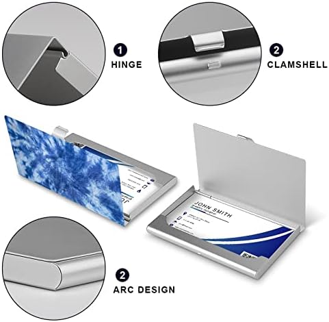 כחול עניבת בטיק לצבוע עסקים מזהה כרטיס מחזיק סילם מקרה מקצועי מתכת שם כרטיס ארגונית כיס