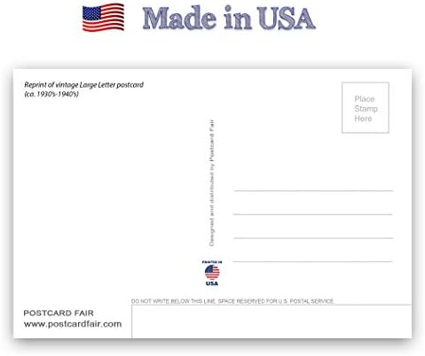 ברכות מטנסי וינטג הדפסה מחדש גלויה סט של 20 גלויות זהות. גדול מכתב לנו מדינה שם הודעה כרטיס חבילה .