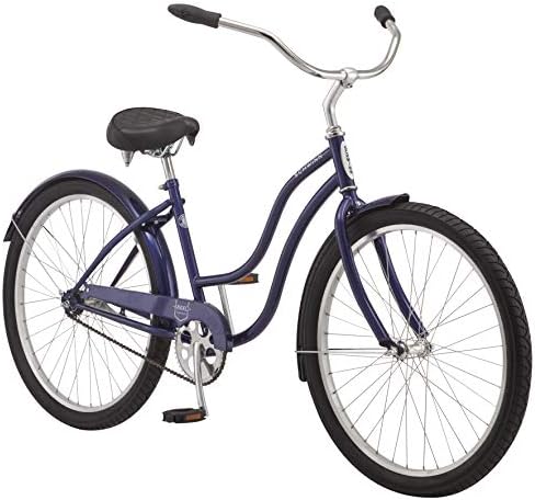 שווין מיקו מיקו חוף למבוגרים סיירת אופניים, מסגרת פלדה בגודל 17 אינץ ', גלגלים רחבים ליציבות, בלמי רכבת