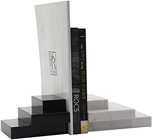 מודרני פשוט מדרגות בשחור לבן שיש מגזין Bookend מגזין מדף סלון חדר שינה מלון בית קפה קפה ספרים שולחן