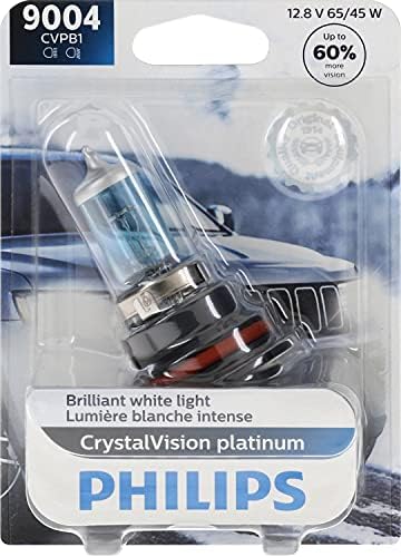 פיליפס 9004 CrystalVision Platinum שדרוג פנס נורת פנס, חבילה של 1