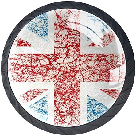 נהדר בריטי בריטניה דגל עם גראנג ' מרקם דלת מגירה למשוך ידית ריהוט קישוט עבור מטבח ארון הלבשה שולחן