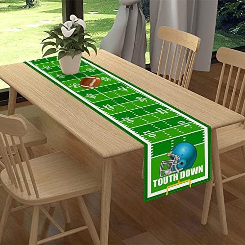 פשתן אמריקאי כדורגל שולחן רץ 72 סנטימטרים ארוך דשא מפת שולחן משחק יום מגע למטה כדורגל מסיבת קישוט ואספקה