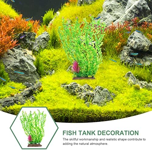 צמחים מלאכותיים אקווריום צמחים פלסטיק ירוק מים צמחים מלאכותיים דגי טנק צמחים סימולציה דשא קישוט עבור