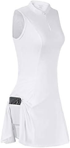 שמלת ג'ק סמית 'נשים אתלטיות עם מכנסיים קצרים ללא שרוולים כיסי שמלת טניס גולף