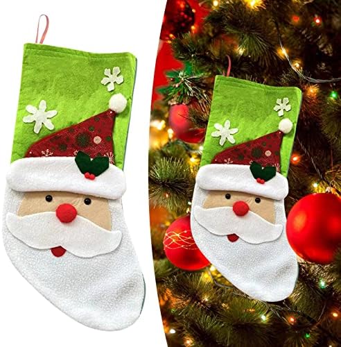 גרביים מיני לחג המולד 1 חבילה 4 עץ חג המולד גרב קישוט לקישוט כרטיסי שקית תיקים סנטה שלג איש שלג לילדים