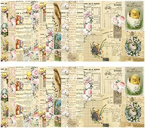 מדבקות אלבום Ayrsjcl 24 סדינים ביצת פרחים אפרוח אפרוח דפוס נייר נייר רפידות נייר נייר ברכה נייר רקע