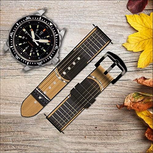 CA0001 עור גיטרה אקוסטי עור רצועת שעונים חכמה של סיליקון עבור שעון כף היד SmartWatch Smart Watch גודל