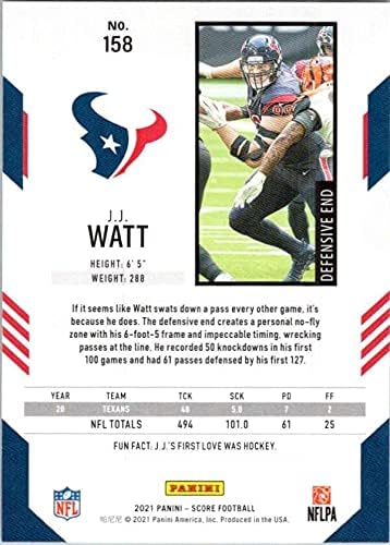 ציון 2021 158 J.J. וואט יוסטון טקסנס כרטיס מסחר בכדורגל NFL
