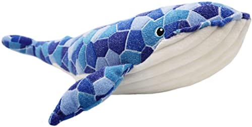 N-A רך גיבנית לוויתן קטיפה כרית חיבוק, בעלי חיים ממולאים של לוויתן כחול גדול מתנות דגי כריש פלושי