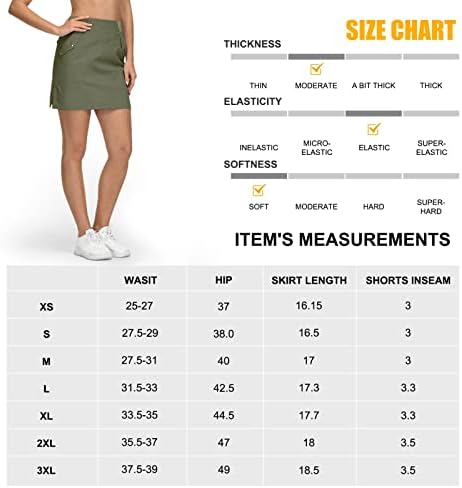 Mocoly Golf Skorts חצאיות לנשים עם כיסי מטען טניס סקורט 16.5 חצאיות טיול אתלטיות חיצוניות