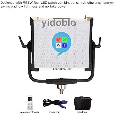 Yidoblo 200W צבע מלא בצבע RGB לוח LED רצוף וידאו אור רך אור 2800-9990K עמעום בקרת אפליקציות עמעום עם