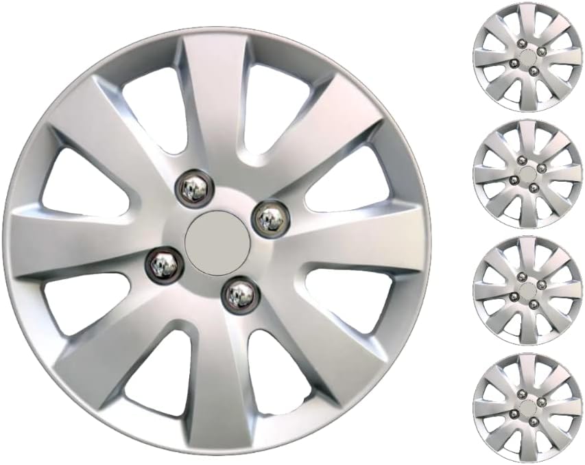 סט קופרי של כיסוי גלגלים בגודל 4 אינץ ', Hubcap Snap-On-On מתאים ל- Nissan