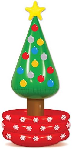 באיסטל 4 '8 על 26 עץ חג המולד מתנפח לשתות משקאות קרירים לקישוטי מסיבת חורף לחג במשרד, מחזיק בערך. 24