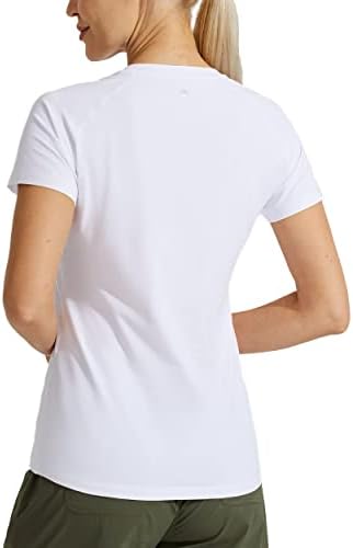 ויליט לנשים UPF 50+ חולצת הגנה מפני השמש שרוול קצר כותנה כותנה אתלטית ריצה מהירה SPF UV חולצה