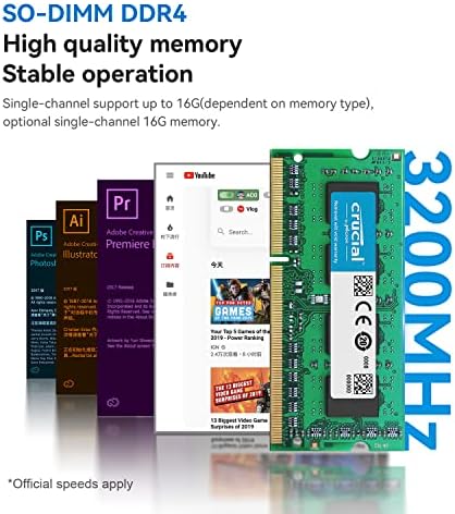 Beelink Mini PC, Intel 12th Gen Alder Lake- N95, 8GB DDR4 RAM 256GB PCIE 1X SSD, מיני S12 תמיכה במחשב