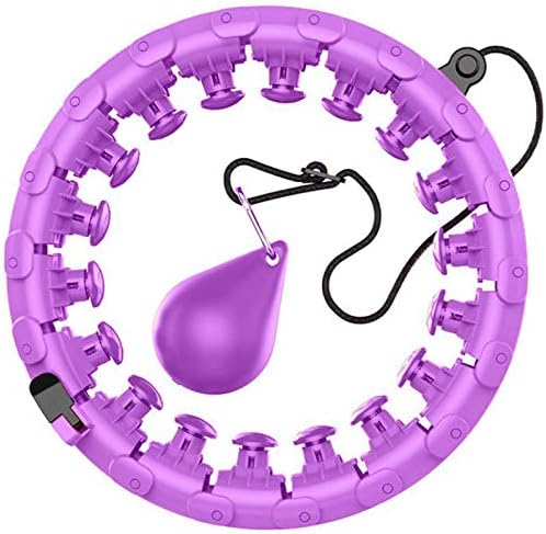 Moonbiffy Hula Hoop Smart 360 ° סיבוב אוטומטי מבלי לשפוך ציוד כושר עיסוי בטן, 24 היקף מותניים מתאים