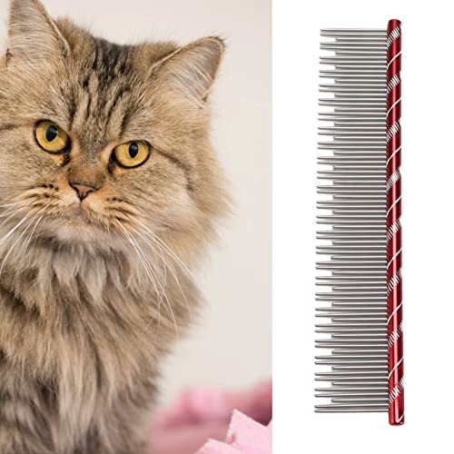 חתול נירוסטה שיניים מסרק, שיער הסרת מסרק עמיד מחוספס עבור חיות מחמד