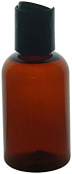 Wolfmoon Botanicals Wm 2 Oz Amber Boston Round Condillable, לבקבוק לשימוש חוזר עם מתקן דיסקים. נסיעות,